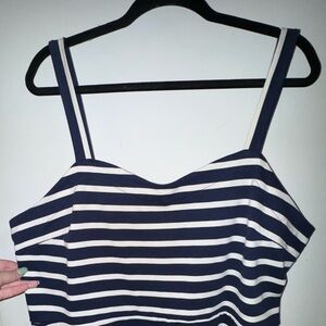 Old Navy Blue and White Sundress with Spaghetti Straps